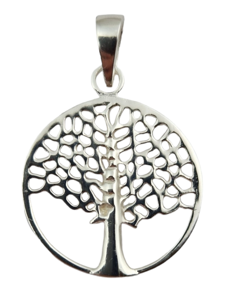 Colgante de árbol de la vida tallado 5 plata 925