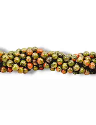 Unakite bead thread A