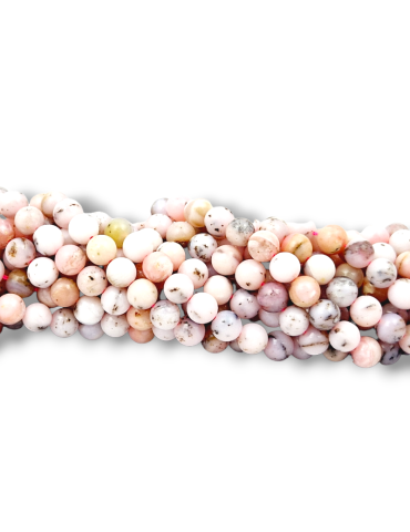 Pink Opal thread beads A