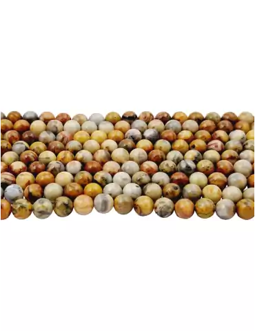 Crazy Lace Agate Thread AA Beads