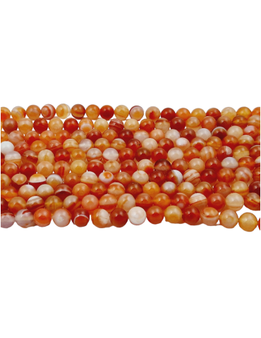 Red Agate sardonyx beads thread A