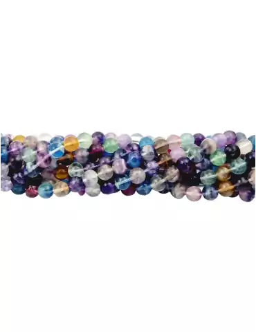 Fil fluorite mix couleurs perles AA