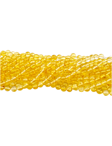 Amber lemon beads AA