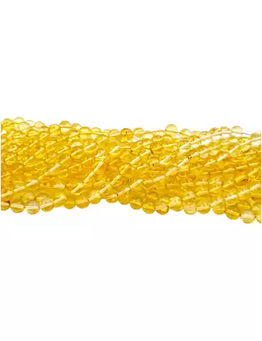 Fil ambre citron perles AA