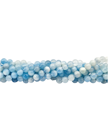 Fil Calcite bleue perles AA