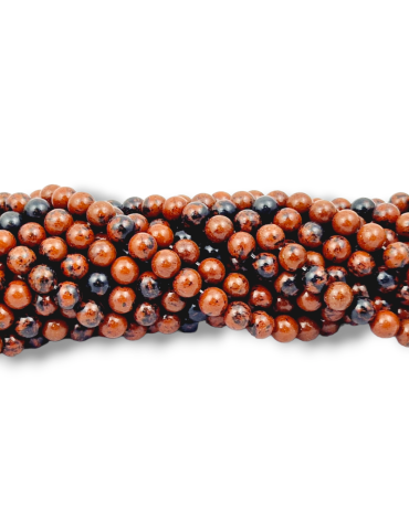 Fio de obsidiana Acajou beads A