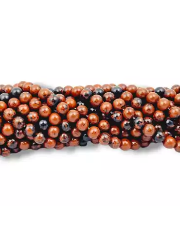 Mahogany Obsidian Bead Wire A