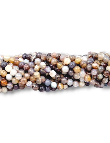 Botswana Agate AA beads thread