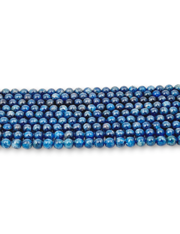 Dark Blue Apatite Bead Wire AA