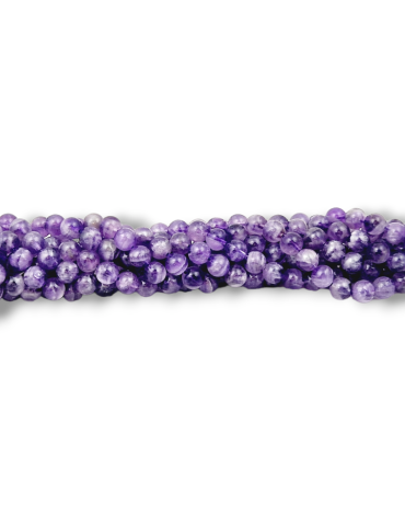 AA Chevron Amethyst Thread Beads