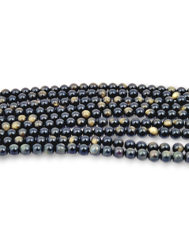 Golden Obsidian Beads AA Thread