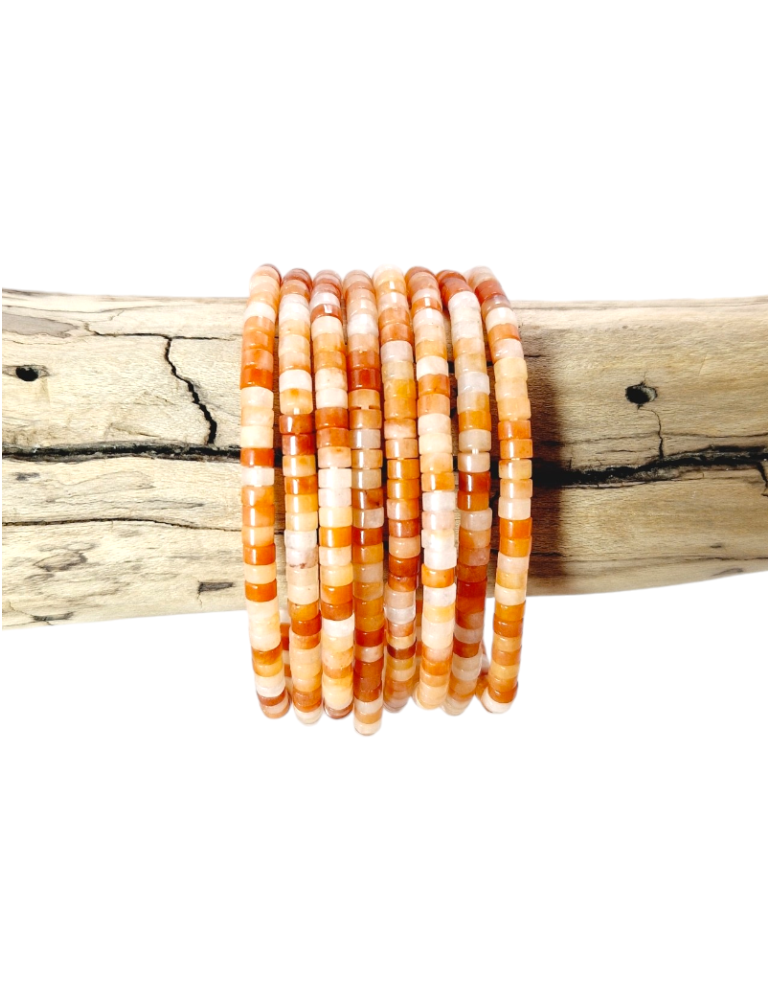 AA Heishi Carnelian Bead Bracelet