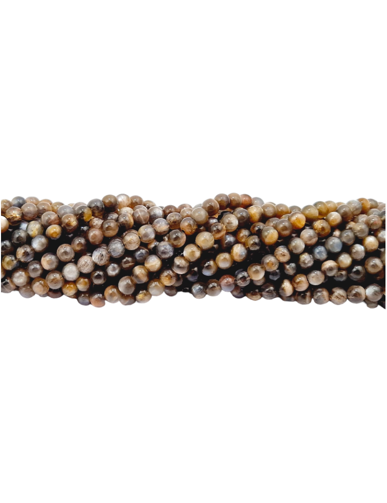 Black sunstone bead thread AA