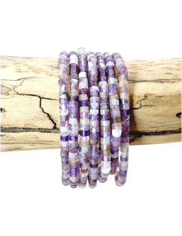 Amethyst Heishi Beads AA Bracelet