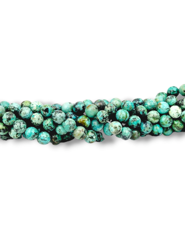 Fil turquoise africaine perles AA