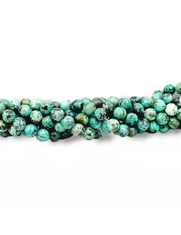 Fil turquoise africaine perles AA