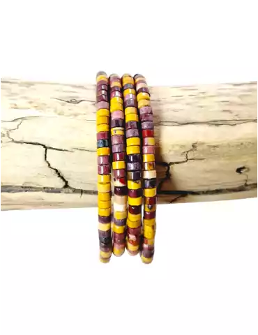 Mookaite Jasper Heishi Beads AA Bracelet