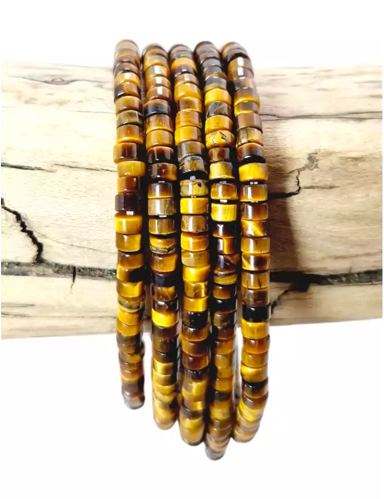 Tiger Eye Beads Heishi AA Bracelet