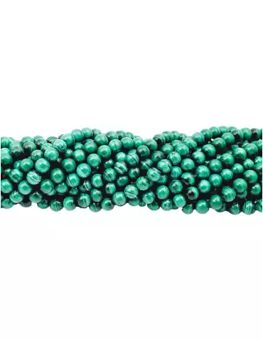 Fil malachite claire perles AA