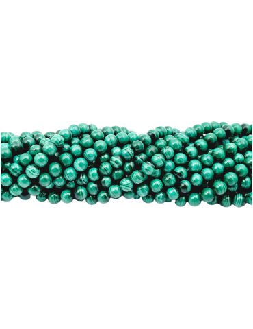 Light malachite thread AA beads