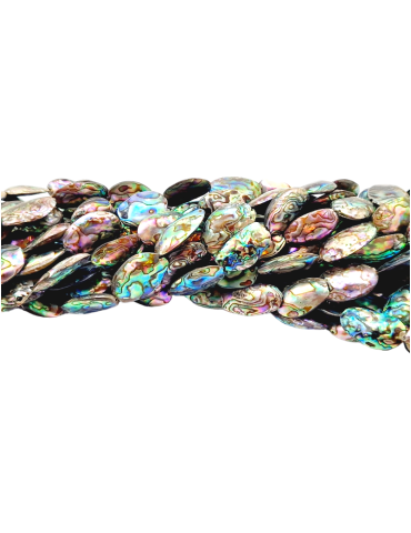 Filo di madreperla abalone conchiglie ovali 2,3 cm AA