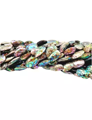 Abalone mother-of-pearl thread oval shells 2.3 cm AA