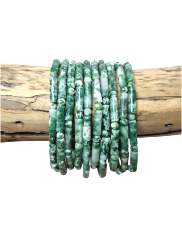 Bracelet Agate Tree Beads Tube AA