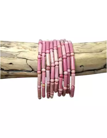 Braccialetto Rhodonite perle tubi AA