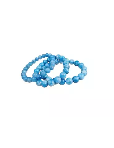 Bracelet aigue-marine perles AA