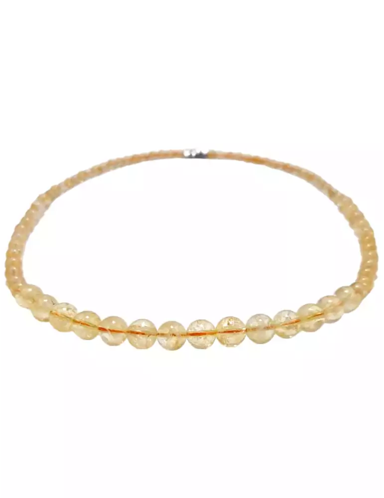 AA Citrine Bead Necklace