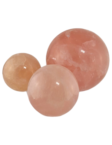 Esfera de quartzo rosa