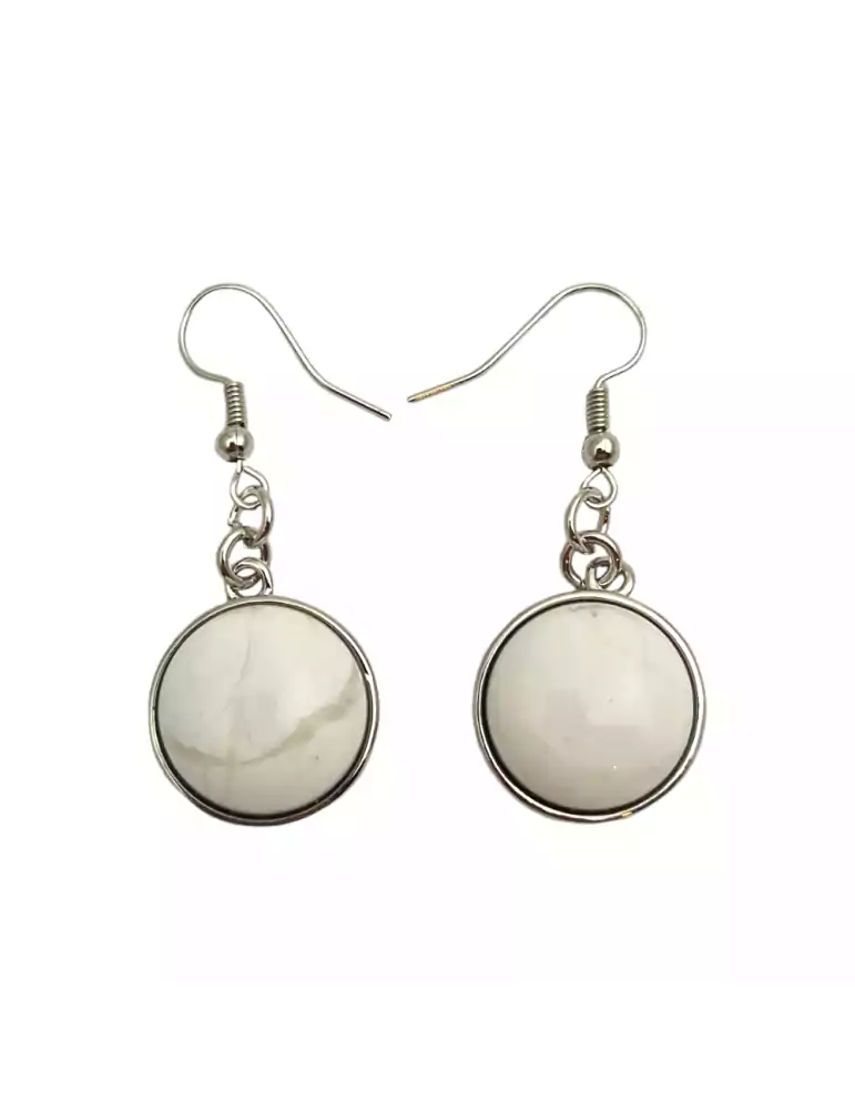 Round Howlite earrings