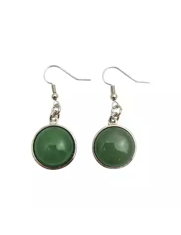 Boucles d'oreilles rondes Aventurine