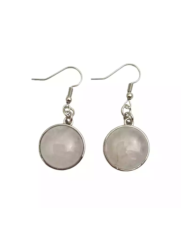 Round Rock Crystal Earrings