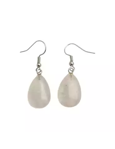 Boucles d'oreilles goutte Cristal de Roche