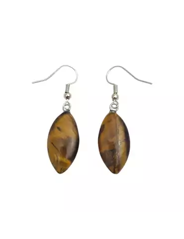 Oval Tiger Eye Earrings