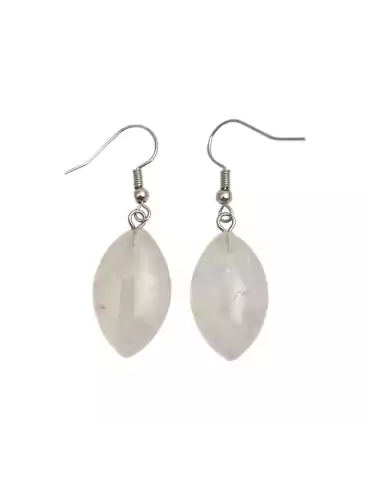 Oval Rock Crystal Earrings