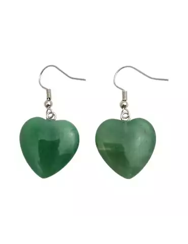 Boucles d'oreilles cœur Aventurine