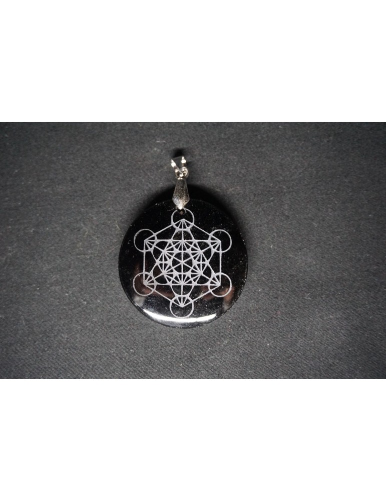 Pingente Metatron Obsidiana dourada