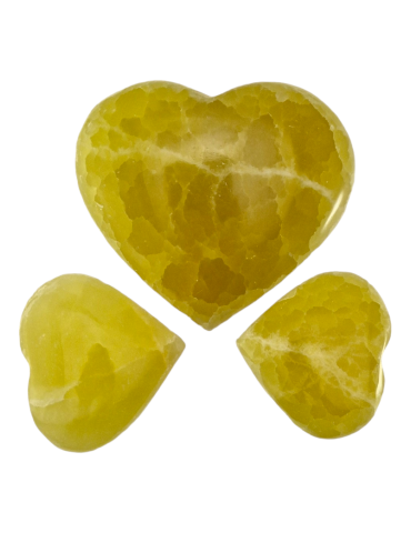 Coeur 5 - 9 cm Calcite jaune A