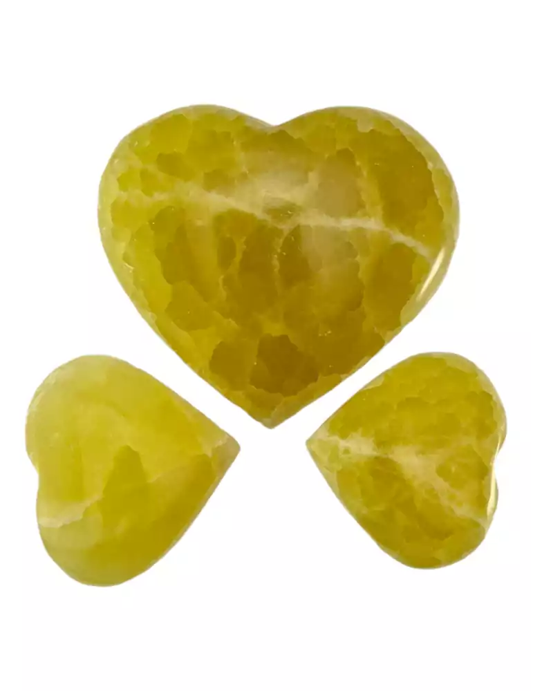 Cuore 5 - 9 cm Calcite gialla A