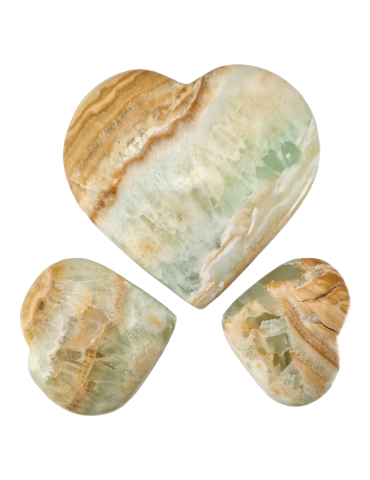 Caribbean Calcite Heart 5 - 10 cm A