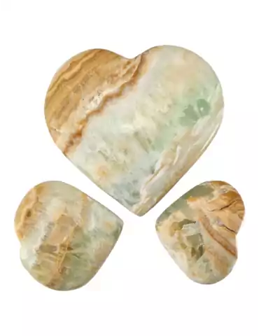 Caribbean Calcite Heart 5 - 10 cm A