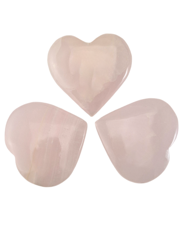 Coração 6 - 7 cm rosa Calcite A