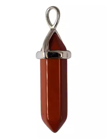 Pendentif Jaspe rouge pointe A