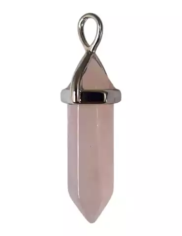 Pendentif pointe Quartz Rose A