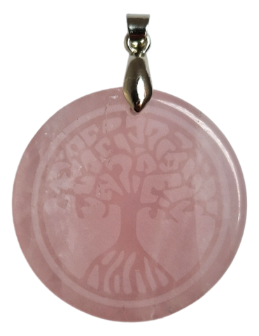 Rose Quartz Tree of Life Pendant