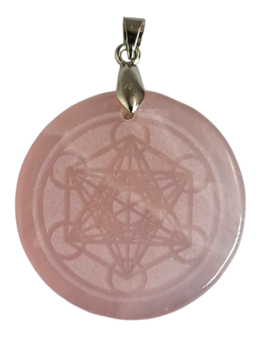 Ciondolo Metatron Quarzo Rosa A