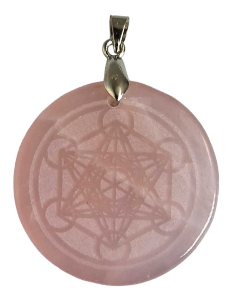 Ciondolo Metatron Quarzo Rosa A