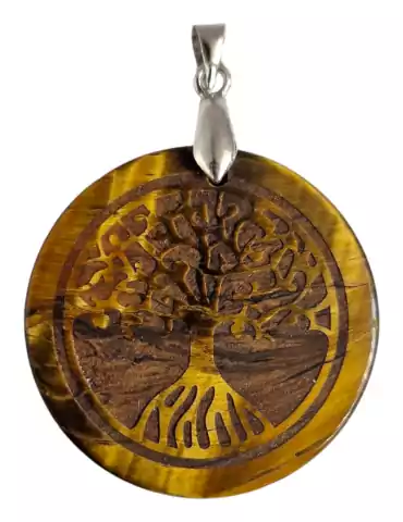 Tree of Life Tiger Eye Pendant A